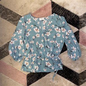 Flower Wrap Blouse